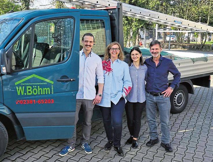 Teamfoto Familie Kroll, von links nach rechts: Sebastian, Claudia, Stephanie und Ralf